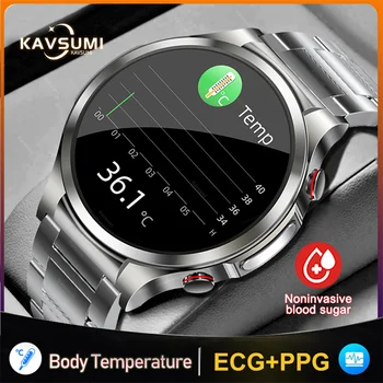 Нови модни умен часовник за измерване на нивото на глюкоза в кръвта, високо качество на умни часовници, спортни водоустойчиви часовници за мъже за iOS и Android