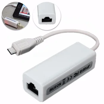 Новият Micro USB 2.0 5 ПЕНСА към мрежите на Lan rj-45 Ethernet Кабел Конвертор Адаптер за tablet PC EM88