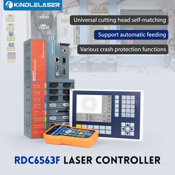 Оригинален fiber лазерни контролер KINDLELASER Ruida RDC6563F с автоматично калибриране по три оси за управление на машина за рязане на влакна 1064 nm
