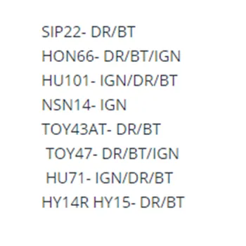 Оригинален инструмент LiShi 2 в 1 и 2-в-1 2в1 8шт SIP22 HON66 HU101 NSN14 TOY43AT TOY47 HU71 HY15 за ключовете от колата