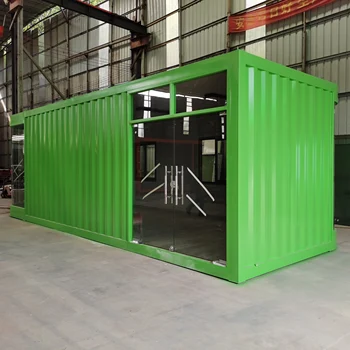 Открит жилищен контейнер мобилен дом контейнер за монтаж на стъкло просто къща, офис, изложбена зала дейности