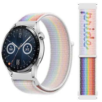 Отнася се за модерен смарт часовник HUAWEI WATCH GT2 GT3 GT3Pro С цветен силиконов каишка за часовник, линия от найлон 20 мм и 22 мм