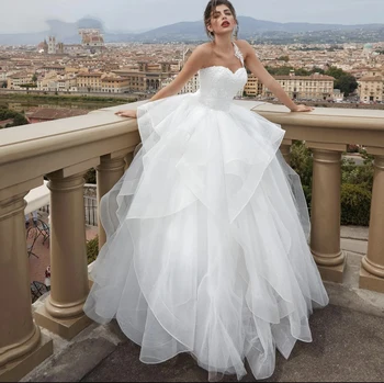 Очарователно сватбена рокля на принцеса 2022 с открити рамене, мулти-бродерия, скъпа облегалка, стрелка с форма на струята, рокля на булката Vestidos De Noiva