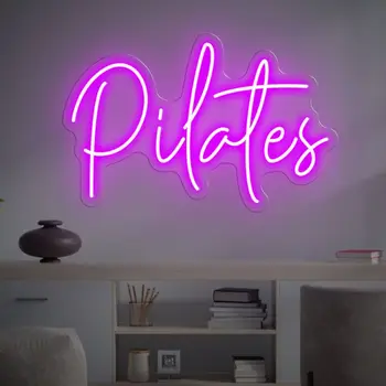 Пилатес Неонова реклама за Поръчка На Ръчно изработени Изкуството на Неонова Светлина Лого на Компанията за Декора на Стените Персонализирани Led неонова светлина