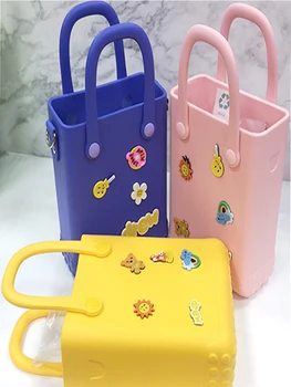 Плажна чанта на ЕВА Водоустойчива цветна мультяшная декоративна bag чанта за багаж чанта за мобилен телефон Чанта за монети
