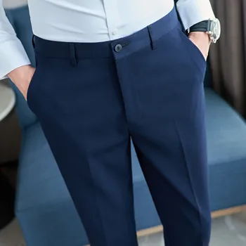 По-големи размери 38 36, есен нова бизнес официалната облекла, костюми, панталони за мъже, облекло 2022, приталенные ежедневни офис панталони с високо качество