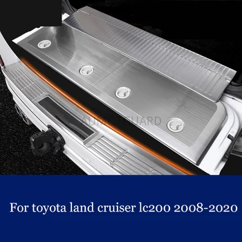 Пороговая статия, добре дошли на педала на задната защита, за украса на задната врата, ярка ивица, автомобилен стайлинг за Toyota Land Cruiser Lc200 2008-2020