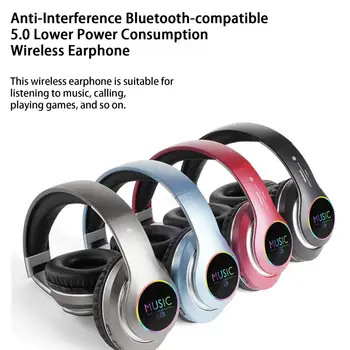 Преносими Висококачествени слушалки 40 мм/32 Ω С поддръжка на възпроизвеждане с TF карта, съвместима с Bluetooth 5.0, за ежедневна употреба