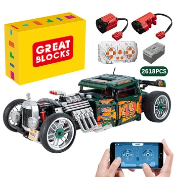 ПРИЛОЖЕНИЕТО за дистанционно управление на известния винтажным автомобил Technical 10509 Moter Power Bricks, строителни блокчета, комплекти Moc, модели на подаръци, играчки за деца