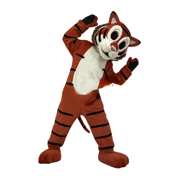 Прическа тигър, подпори за изказвания талисман от анимационен филм, направен по поръчка костюм за Хелоуин и сценични представления, ходячая кукла
