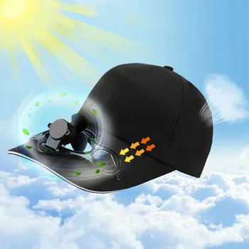 Пятицветная лятна спортна шапка с вентилатор, солнцезащитная памучен шапка, бейзболна шапка с козирка, ежедневни шапка унисекс
