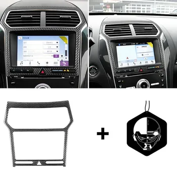 Рамка на панела за навигация за Ford Explorer 2013-2019, карбоновая рамка за GPS-навигация, аксесоари за автомобили