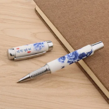 С висококачествена дръжка-roller, китайска порцеланова снимка с цветето камелия, 0,5 mm, зареждане с гориво химикалки за писане в офиса на студента