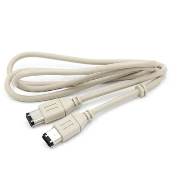 Свързващ кабел FireWire 400 6pin Line IEEE-1394B с 6pin на 6pin с дължина 1 м бежов цвят