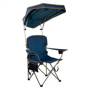 Сгъваем походный стол с регулируема максимална сянката - син Преносим Походный стол за плажната риболов, сгъваем стол