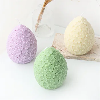Силиконова форма за яйца свещи с цветна топка, силиконова форма за декорация шоколад, ръчно изработени, гипсовое сапун за ароматерапия, силиконова форма за свещи от смола