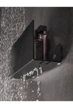 Стоманена полк за душ от неръждаема стомана, бяла или черна стойка за вана стенни закачалка органайзер за шампоан модерен естетичен минималистичен дизайн