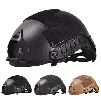 Тактически шлем MH PJ Пейнтбольный бойна каска за спортове на открито Черно армейски зелен прическа за скачане