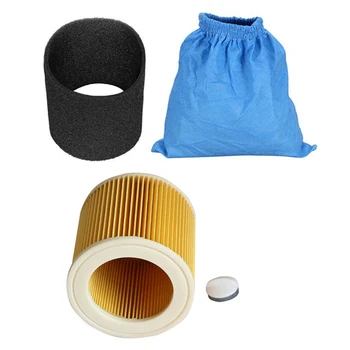 Текстилни филтърни торби Филтър за мокро и сухо пяна HEPA-филтър за прахосмукачка Karcher MV1 WD1 WD2 WD3 резервни Части за прахосмукачка