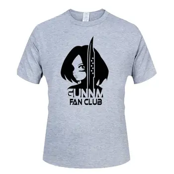 тениска с японското аниме gunnm fan club, мъжка лятна готина тениска с къси ръкави, ежедневни домашна риза, памучни тениски с графичен дизайн