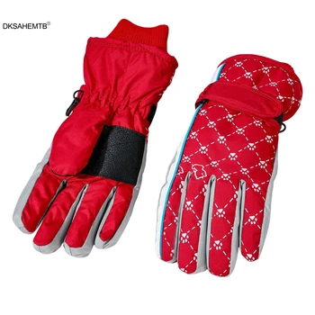 Топли ръкавици за зимни спортове, зимни сгъстено нескользящие ръкавици с регулируема катарама, издръжливи ръкавици за колоездене и ходене