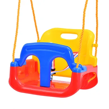 Трехместное детско столче-люлка с колан за безопасност, Подходящи за А-образна рамка за вътрешно и външно градински столове-люлки в задния двор, без скоба
