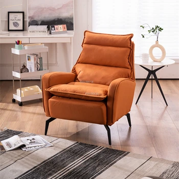 Тъканни столове за дневна в скандинавски стил, италиански стол за почивка, този луксозен дизайнерски диван с висока облегалка, мебели за дома