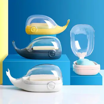 Удобна препарат за съдове във форма на кит, 5 цвята, дизайн за дома отводняване, препарат за съдове, чиния за сапун, държач за сапун