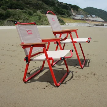 Улични сгъваеми плажни столове Преносими Къмпинг, Риболов, Плажни столове за пикник, подлакътник Тревата Cadeira De Praia Мебели за двор QF50OC