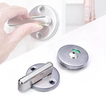 Универсален индикатор за ключалки тоалетна за уединение Болт е Свободен Зает Автоматично заключване на вратите Тоалетна, Душ кабини Индикаторный болт за баня