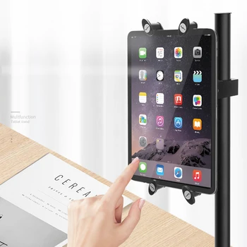 Универсална стойка за таблет, стойка за телефон, скоба от алуминиева сплав, въртене на 360 градуса за повърхностен монтаж iPad mini pro Air