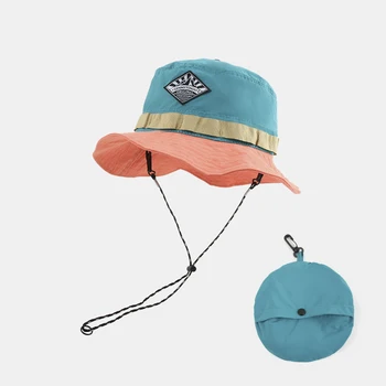 Упаковываемая шапка рибар Дамски лятна солнцезащитная японската бързосъхнеща подвесная чанта за алпинизъм, почивка, козирка, съответстващ на цвета на