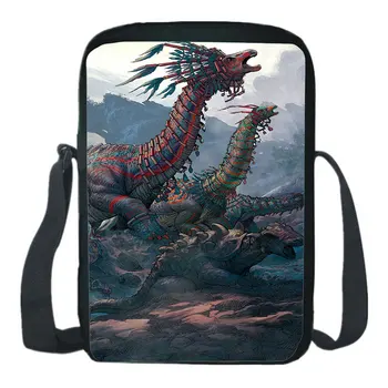 Училищна чанта с динозавром, раница, ежедневна чанта през рамо, чантата през рамо, за момчета и момичета, диагонално малка раница, лека мини чанта за телефон
