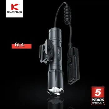 Фенер Klarus GL4 /Компактен фенер за пушка, Тактически / Улица, с два режима на работа, 3300 Лумена с дистанционен ключ за лампа, Акумулаторна батерия 21700