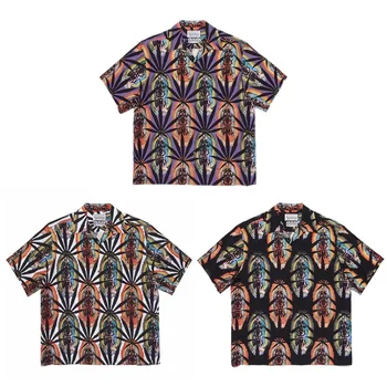 ХАВАЙСКА риза WACKO MARIA, хавайска риза с къс ръкав, лятна однобортная мъжки женска риза с принтом, свободни топове