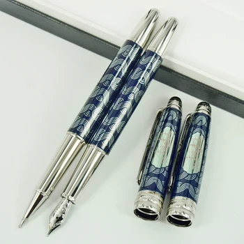 Химикалка химикалка-roller МСУ Classic Luxury MB 163 Лимитирана серия AAA Metal 80 Дни по Целия свят Със сериен номер