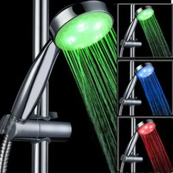 Цветна дюза за душа в банята, 7 цвята, постепенно променящ се led смесител за душ, блеснали на светлината