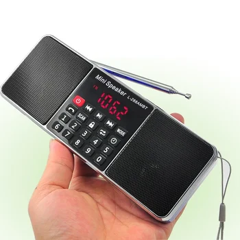 Цифрова Преносимо Радио AM FM Bluetooth Високоговорител Стерео MP3-Плейър TF/SD-карта, USB-Устройство 