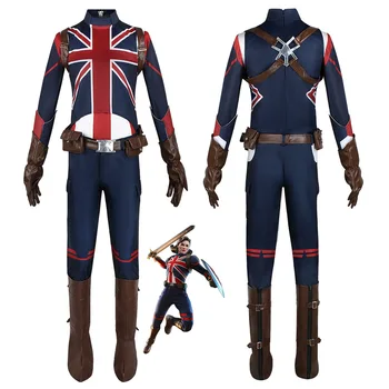 Че, ако представител Картер Капитан на Великобритания Комплект костюми за cosplay, Блузи, жилетки, панталони, бахилы, ръкавици, аксесоари, костюми, реквизит за Хелоуин