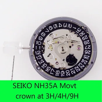 Черен Японски Оригинален часовников Механизъм NH35A 3H 4H 9H Бяло Колелото на Дата За Часовници Skx Mod Watchmaker Kit Премиум Механизъм