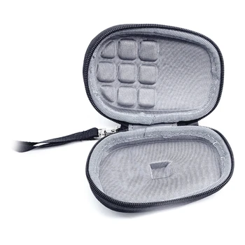 Черна чанта за съхранение със сива подплата за безжична мишка Logitech Камъчето M350