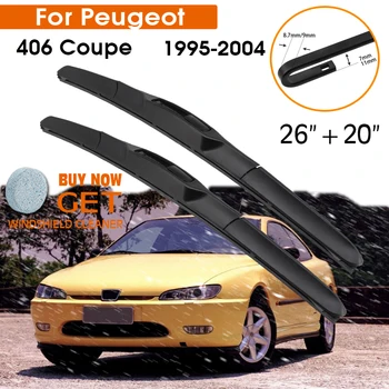 Четка за чистачки за кола за Peugeot 406 Coupe 1995-2004 чистачки за предното стъкло с гумена силиконовата дресинг 26 
