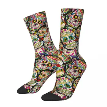 Чорапи в стил kawai с мексиканския захарен череп, ученически чорапи с анимационни модел
