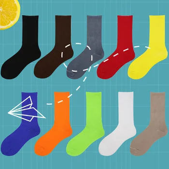 Чорапи, мъжки летни памучни чорапи, дамски чорапи със средна дължина, черна пролет-бели чорапи, мъжки спортни чорапи, чорапи за двойки