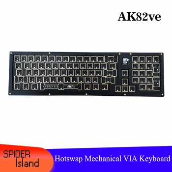 Чрез механична клавиатура САМ Kit QMK чрез фърмуера на 80% чрез копчето на клавиатурата RGB / Не RGB Hotswap Type C 82Key клавиатура в пълен размер