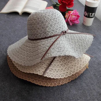 Шапка с широка периферия, дамски солнцезащитная шапка, сламена шапка с голяма периферия, градинска и плажна шапка лятна шапка, бижу под формата на banta Дропшиппи