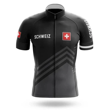 Швейцария 2021, велосипедна фланелка, мъжки дрехи за планински велосипеди, бързосъхнеща състезателна велосипедна форма на МТБ, дишаща облекло за колоездене